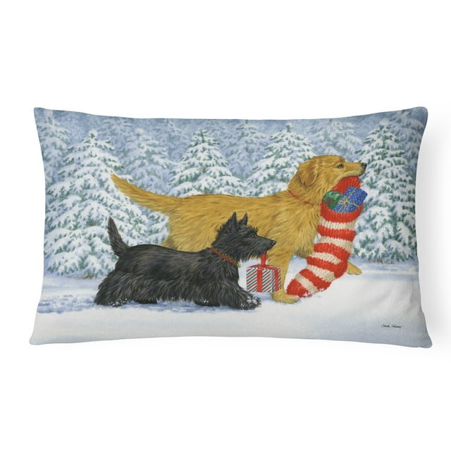Carolines Treasures ASA2171PW1216 Golden Retriever Coussin Décoratif en Tissu Scottie