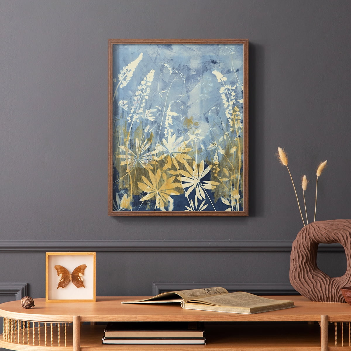 Wild Lupine Framed Print in Brown Solid Wood 8 x 10 Framed Print