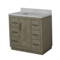 thumbnail image 4 of Peyton 42" Bathroom Vanity with Gray Oak Cabinet and Carrara Marble Top, 4 of 6
