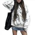 thumbnail image 2 of Sudadera con Capucha y Estampado de Estrellas con Cremallera para Mujer, Sudaderas , Conjuntos de Moda de Otoño, Ropa de Pareja de Forro Y2K. XL, 2 of 8