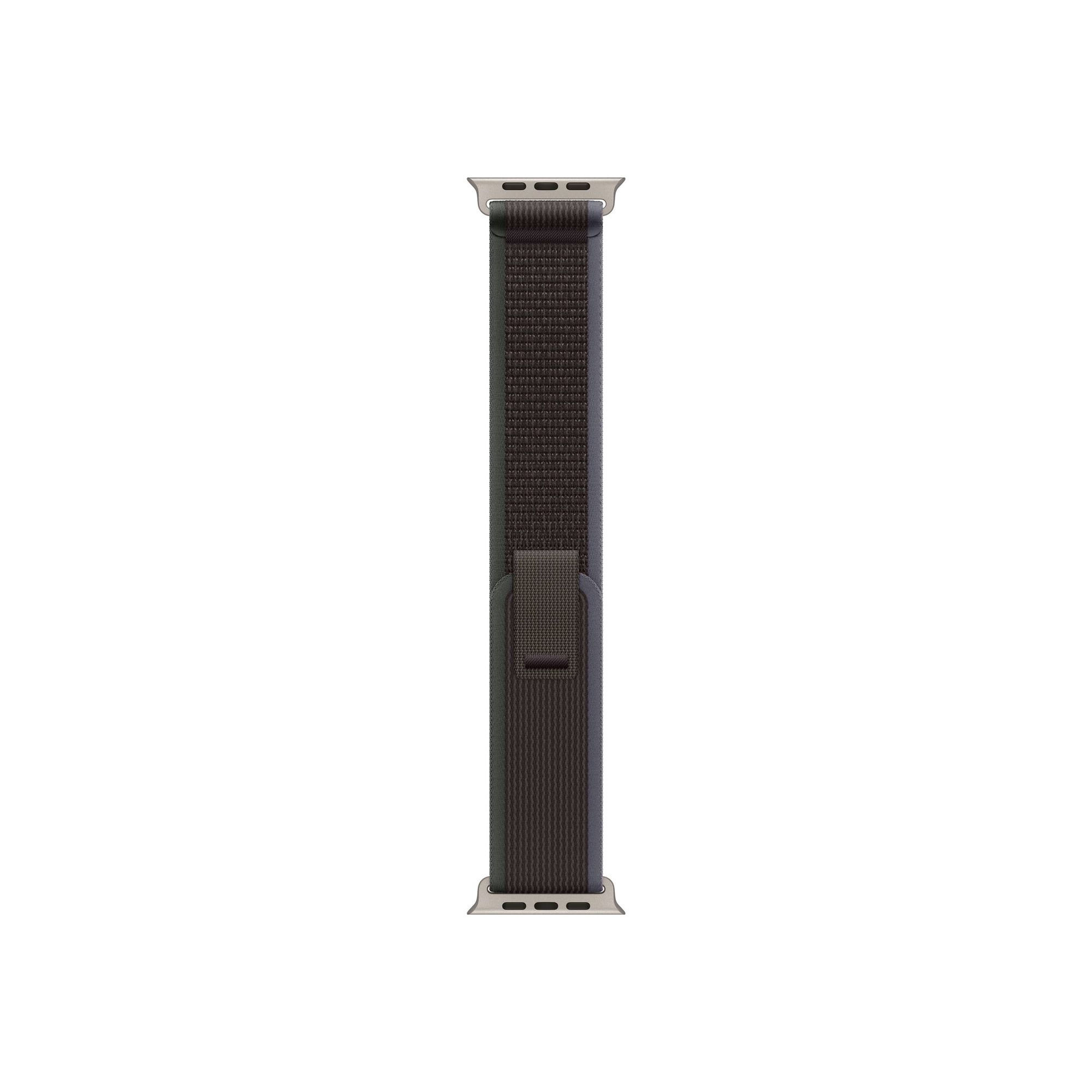 Apple Watch Band - Trail Loop (49mm) - Blue/Black with Rugged Titanium Finish - S/M