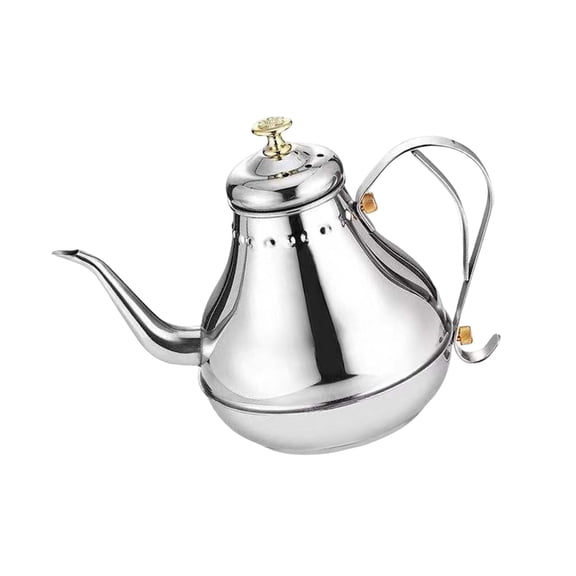 Aluhayos Gooseneck Coffee Pot Stainless Steel Pouring Over Tea Kettle with Removable Infuser and Lid for Home Brewing and Daily Serving