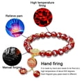 thumbnail image 4 of Pulsera hecha a mano de cuentas de vidrio de lámina dorada, pulseras elásticas elásticas, para meditación para hombres y mujeres, 4 of 5
