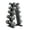 Silver, variant on HolaHatha Hex Dumbbell with Rack, 5/10/15/20/25 lb (Black)