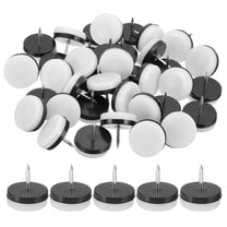 1.2" Dia Chair Slides, 40 Pcs Nail on Furniture Glides for Wooden Furniture, Table Feet, Carpet and Hardwood, White