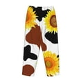 thumbnail image 5 of Bingfone Pajamas For Women,Cow Print Sunflower Pajama Pants With Pockets-X-Large, 5 of 9