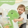 thumbnail image 5 of Qaba Baby Rocking Horse, Ride Dragon, Kids Ride On Toy with Realistic Dragon Roar and Safety Belt, Plush Animal Rocker for Kids, Green, 5 of 10