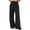 Black, variant on ZyeKqe Womens Pajama Pants Ribbed Knit Casual Elastic High Waist Loose Wide Leg Lounge Pants Pjs Bottoms