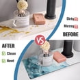 thumbnail image 5 of Sink Faucet Absorbing Mat, 2 Pack Drying Mat Around Faucet Sink Splash Guard Behind Faucet Sinkmat For Kitchen Bathroom Island Rv 15 * 5.5 Inch (60 * 14 cm), 5 of 6