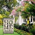 thumbnail image 3 of Home Sweet Home Magnolia Small Garden Flag Burlap Vertical Double Sided Spring Farmhouse Rustic Buffalo Check Plaid Flower Home Decor for Yard Lawn Patio Outdoor, 3 of 6