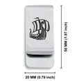 thumbnail image 2 of Stainless Steel Viking Ship Classic Slim Money Clip Credit Card Holder, 2 of 2