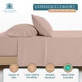 thumbnail image 5 of Casa Platino 600 Thread Count Hotel Style Sheet Set – 100% Cotton Twin Sheet, Sateen Weave, 15” Deep Pocket, Additional 2 Pillowcases, Machine Washable – Sepia Rose, 5 of 8