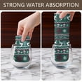 thumbnail image 4 of 2 Pcs Funny Kitchen Towels,Green Christmas Reindeer and Snowflake Pattern Microfiber Dish Towels,Kitchen Tea Towels,Kitchen Towel Set (18" X 26"), 4 of 7