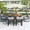 Grey, variant on 7 Pieces Outdoor Dining Set Patio Dining Table and Chair Set with and Removable Cushions for Patio, Backyard (Grey)