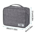 thumbnail image 2 of Home Textile Storage Storage Case Electronic Storage Bag,Cationic Polyester Data Cable Storage Bag,Multifunctional Digital Bag,Gray, 2 of 2