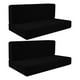 thumbnail image 2 of Fundas de cojín para Camper, 2 piezas, fundas para asientos de RV, funda de cojín para asiento de sofá fácil de instalar, funda de cojín para comedor negro, 2 of 8