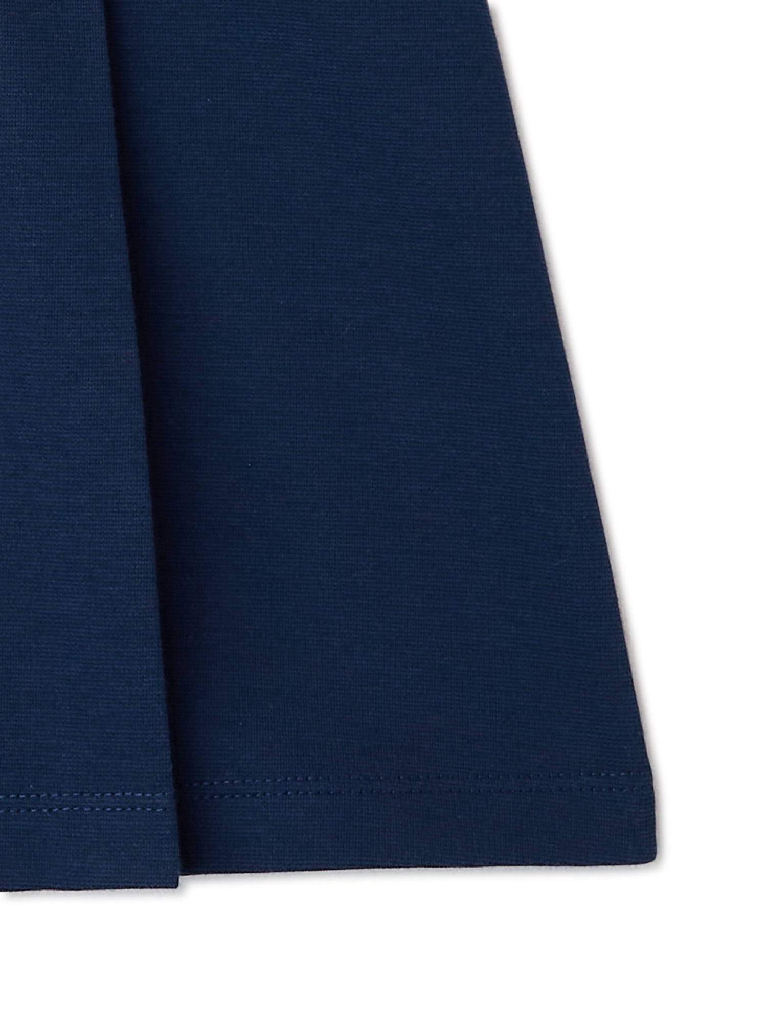 Wonder Nation Girls School Uniform Stretch Ponte Knit Scooter Skirt, 2-Pack, Sizes 4-16