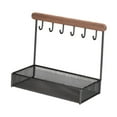 thumbnail image 2 of yotijay Jewelry Display Stand Craft Handmade Storage Box for Tabletop Home Use Rings Square base black, 2 of 9