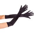 thumbnail image 2 of NETSENG Ladies Evening Gloves 54cm Long Black Satin Finger Gloves, 2 of 7