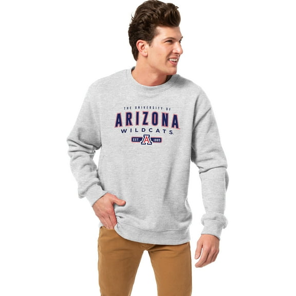 Men's League Collegiate Wear Heather Gray Arizona Wildcats Essentials 2.0 Fleece Pullover Sweatshirt