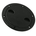 thumbnail image 7 of 3x Black Marine Boat Yacht Round Deck Access Plate 4" Hardware Fits 4 Inch ID Hole, 7 of 7