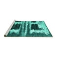 thumbnail image 2 of Ahgly Company Machine Washable Indoor Round Persian Turquoise Blue Bohemian Area Rugs, 6' Round, 2 of 4