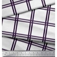 thumbnail image 3 of Soimoi Purple Moss Georgette Fabric Window Pane Check Fabric Prints By Yard 42 Inch Wide, 3 of 3