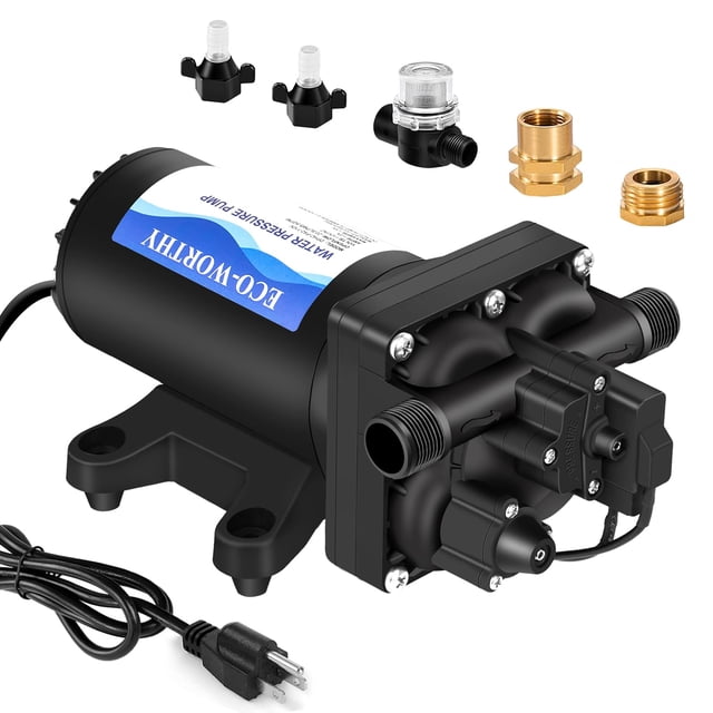 Bomba de agua ECO-WORTHY 110 V AC 20,8 LPM 70 PSI de alta presión