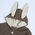 thumbnail image 3 of MYGBCPJS Baby Bunny Hooded Zipper Romper Long Sleeve Easter Rabbit Ear Hoodie Jumpsuit Halloween Playsuit, 3 of 6