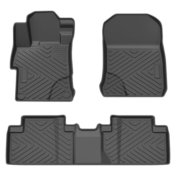 Ladcaser Floor Mats Compatible forHonda Civic 4dr 2012 2013 2014 2015, TPE All Weather Car Floor Liner Mats Accessories Black