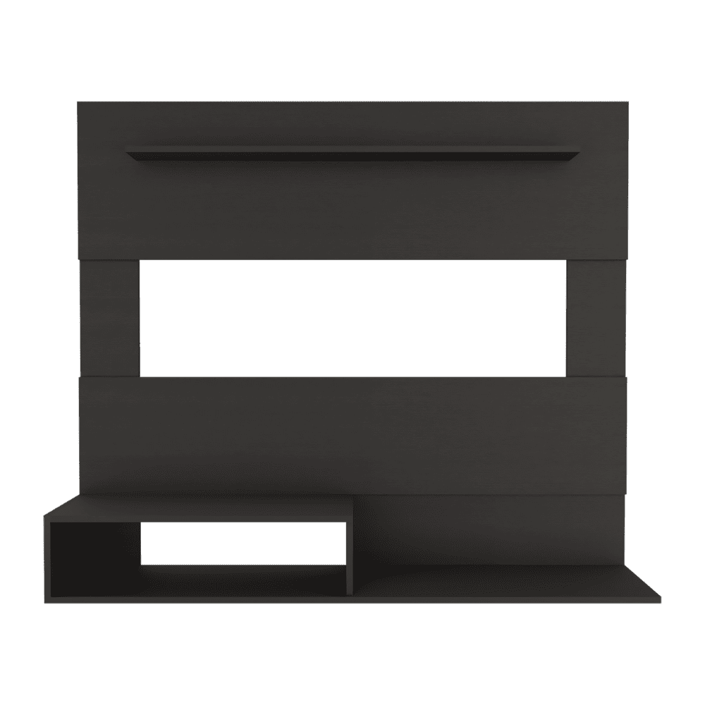 "TUHOME Floating Entertainment Center, Light Pine Particle Board, Wall Units Living Room, Fits TVs up to 55"""