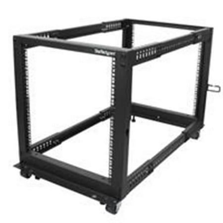 UPC: 0065030858502 | StarTech.com 4-Post 12U Mobile Open Frame Server Rack 19 Network Rack with Casters Rolling Rack for Computer/AV/Data/IT Equipment