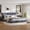 Gray, variant on MODERNLUXE Queen Size Platform Bed, Low Profile Velvet Upholstered, Beige