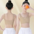 thumbnail image 2 of LIIPEE Girls Bra Cartoon Printed Stretch Sports Seamless Bra Bralette Training Bras Child Breathable Outdoor Undies,Beige2,7-11 Years, 2 of 9