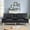 Black, variant on Folding Sofa Bed with Cup Holder Convertible Futon Couches Adjustable Backrest Modern PU Leather Furniture Upholstery for Living Room