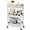 Green, variant on 3-Tier Rolling Cart with Table Top, Metal Storage Cart on Wheels, Utility Organizer with Wooden Tray, Lockable Casters, Easy Assembly for Bathroom, Living Room, Office, Kitchen, White