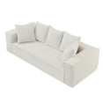 thumbnail image 7 of 88.97" Sectional Sofa with 5 Matching Toss Pillows, Sleek Design Corduroy Sofa Couch, Comfortable 3 Seater Modular Sofa for Living Room Apartment, 7 of 7