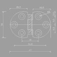 thumbnail image 2 of 2 Pices Charnire En Cuivre 180 Degrs Charnire Rabattable Pliante Machine Coudre De Table Meubles De Table Charnire De Bord Circulaire, 2 of 5