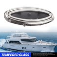 thumbnail image 4 of Boat Porthole Window, 180 Internal Opening Rainproof L300mm H105mm Port Light Window Tempered Glass Polished   Blocking With  Net For RV, 4 of 8