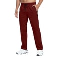 thumbnail image 2 of Zynoxe Men's Pants with Zipper Pockets Adjustable Drawstring Waist Straight Leg Pants Lightweight Breathable Quick Dry Waterproof Trousers Versatile Solid Color Outdoor Fishing Hiking Pants XL, 2 of 6