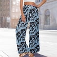 thumbnail image 4 of MEICHEN Dress Pants Women Petite High Waisted Wide Leg Summer Beach Vacation Women's Pants Casual Trousers, 4 of 7