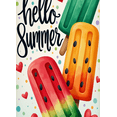 thumbnail image 4 of Colorful Design Hello Summer Popsicle Banner Seasonal Celebration Background for Summer Party Outdoor Event Beach Gathering, 4 of 4