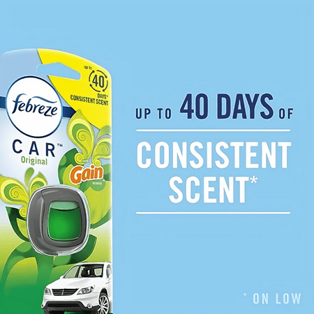 Febreze Car Odor Eliminating Air Freshener, Linen and Sky, 2 Count