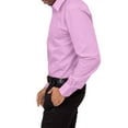 thumbnail image 3 of G-Style USA Men's Regular Fit Long Sleeve Solid Color Dress Shirts - Lilac - 1X - 17-17.5 - 34-35, 3 of 6