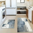thumbnail image 5 of White and Grey Kitchen Rugs and Mats Sets of 2,Abstract Art Kitchen Decoration Non-Slip Absorbent Mats for Sink Waterproof Runner Rug for Laundry Room,17x24+17x48inch, 5 of 5