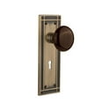 thumbnail image 2 of Nostalgic Warehouse Misbrn_Psg_234_Kh Brown Porcelain Solid Brass Passage Door Knob Set -, 2 of 5