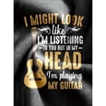 thumbnail image 5 of Men's Guitar Print T-shirt, Casual Short Sleeve Crew Neck Tee, Men's Clothing For Outdoor, 5 of 5