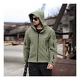 thumbnail image 3 of Chaqueta táctica para hombre, chaqueta caliente con capucha de poliéster, 3 of 7