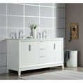 thumbnail image 2 of Water Creation Elizabeth 60" Hardwood Double Bathroom Vanity in White/Chrome, 2 of 9
