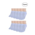 thumbnail image 2 of INSPIRE CHIC Women's 10 Pairs Stretch Breathable Cuffs Low Cut Ankle Socks Medium Sky Blue, 2 of 6